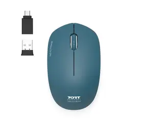 PORT CONNECT Wireless COLLECTION Saphir / kabellose Maus / USB-A/USB-C-Dongle / 2,4 GHz / 1600 DPI