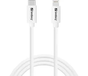 Sandberg USB-C AC Ladegerät weiß / PD 20W / Datenkabel USB-C - Lightning 1m