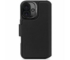 Decoded Leather Abnehmbare Wallet abnehmbare Lederhülle für Apple iPhone 16 schwarz