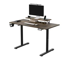 Ultradesk HIGHLANDER braun / Elektrisch verstellbarer Schreibtisch / 120 x 60 x 72-117 cm 