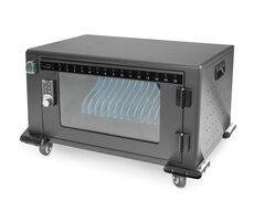 Digitus Ladewagen für Tablets 16 Ladestationen für bis zu 14" Geräte schwarz / Elektroschloss / 384 x 550 x 375 mm