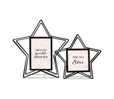 HAMA STELLA 10x15 cm und 10x10 cm / Porträtrahmen / Metall / Schwarz / 2 Stk