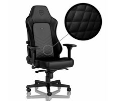 noblechairs HERO Chair schwarz / Gaming Stuhl / Kunstleder / verstellbar / Rollen / Tragkraft 150 kg 