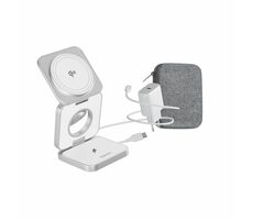 Epico UltraBase EF55 Qi2 Kabelloser Ladeständer weiß / MagSafe / 3in1 / 15W