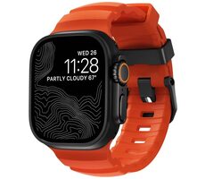 Nomad Rocky Point Bandarmband für Apple Watch 49/45/44/42 mm Schwarz/Magma