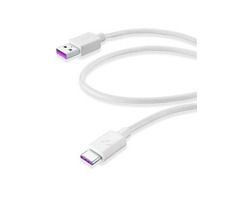 Ausgepackt - CellularLine SC USB Datenkabel mit USB-C Stecker 1,2m weiß / Huawei SuperCharge Technologie / Ausgepackt