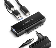 Axagon ADSA-FPX, USB-C 10 Gbit/s - SATA 6G, 2,5"/3,5" SSD/HDD FAST Port X Adapter, inkl. AC-Netzteile