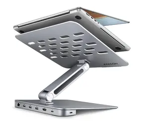 Axagon HMC-STND, Ständer für 10"-16" Laptops, USB 5Gbps Hub, 3x USB-A, HDMI 4k/60Hz, RJ-45, PD 100W, USB-C Kabel 60cm