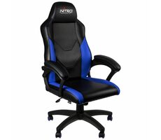 Nitro Concepts C100 schwarz-blau / Gamingstuhl / Kunstleder / verstellbar / Rollen / Tragkraft 120 kg 