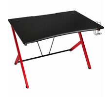 Nitro Concepts D12 schwarz-rot / Gaming-Tisch / B: 116 cm / H: 75 cm / T: 76 cm / Belastbarkeit 60 kg 