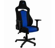 Nitro Concepts E250 schwarz-blau / Gaming-Stuhl / Stoff / verstellbar / Rollen / Belastbarkeit 125 kg 