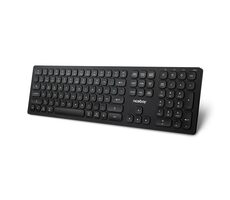 Niceboy OFFICE K30 schwarz / Kabellose Tastatur / CZ&SK-Layout / 2,4 GHz USB-Dongle / BT