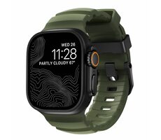 Nomad Rocky Point Bandarmband für Apple Watch 49/46/45/44/42 mm Schwarz/Wald