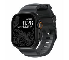 Nomad Rocky Point Bandarmband für Apple Watch 49/46/45/44/42 mm Schwarz/Sturm