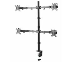 Neomounts FPMA-D550D4BLACK schwarz / Halterung für bis zu 4 Monitore / 13-32" / Tragkraft 24kg / VESA 75 + 100