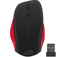 LEDGY Mouse - Kabellos schwarz-rot / kabellose Maus / optisch / 1200 DPI / 3 Tasten / 2,4 GHz