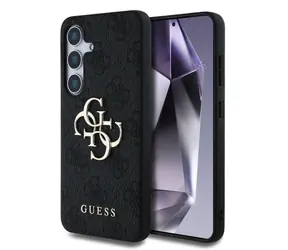Guess PU 4G Metall Logo -Rückseite für Samsung Galaxy S25 grau