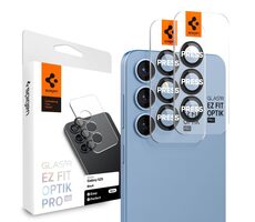 Spigen Glass tR EZ Fit Optik Pro HD gehärtetes Glas für Samsung Galaxy S25 2 Stück schwarz
