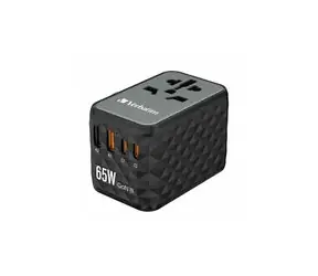 Verbatim UTA-05 Universal-Reiseadapter / 2x USB-C / PD 65W / 2x USB-A schwarz