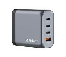 Verbatim GNC-140 Reiseadapter / GaN / 2x USB-C PD 140W / USB-C PD 18W / USB-A PD 18W / schwarz