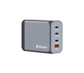 Verbatim GNC-200 Reiseadapter / GaN / USB-C PD 100 W / USB-C PD 65 W / USB-A QC 3.0