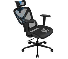 ThunderX3 YTC-Mesh schwarz-blau / Ergonomischer Stuhl / verstellbar / Mesh / rollende Räder / Tragfähigkeit 125 kg