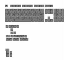 Austauschbare Tasten von Glorious GPBT Basics (ANSI US) - Armor Grey / PBT / 133 Stück / ANSI US-Layout / Cherry MX(+) 