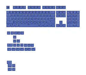 Austauschbare Tasten Glorious GPBT Basics (ANSI US) - Mana Blue / PBT / 133 Stück / ANSI US-Layout / Cherry MX(+) 