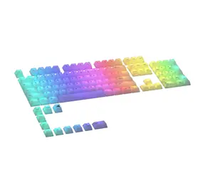 Austauschbare Tasten Glorious Polychroma RGB (ANSI US) - halbtransparent / PBT / 104 Stück / ANSI US-Layout 