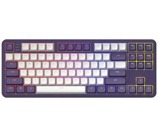 Dark Project ALU87A weiß-lila / Gaming-Tastatur / mechanisch / mechanische Schalter von g3ms Sapphire / RGB / USB / 1,8 m