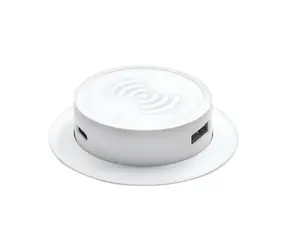 Solight DC64W-PD20 Kabelloses 15W + USB A+C 20W PD versenkbares Ladegerät weiß
