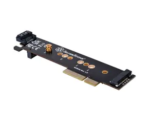 Silverstone M.2/SATA Adapter / M.2 Slot + 1x SATA / auf PCIe 4.0 x4 / Größe bis 2280