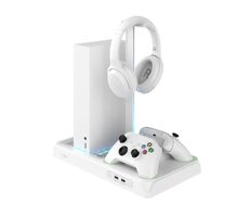 FIXED Multifunktionsstation für Xbox Series X und S mit Belüftung und Aufladung für zwei Xbox Controller weiß