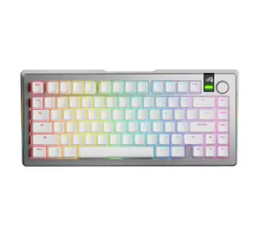 Glorious GMMK 3 Pro Wireless 75 % - Fox Linear ANSI Silber / Gaming 75 % TKL / USB-C+BT / ANSI US / Fox Linear / RGB