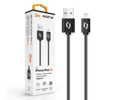 Aligator Datenkabel 2A iPhone Lightning 2m / schwarz