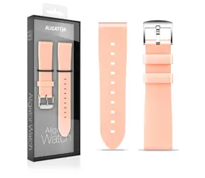 Aligator Silikonarmband 18 mm / Aprikose