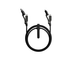 Nomad Universal Kabel mit geflochtenem Kevlar USB-C 240 W 1,5 m schwarz / Micro-USB (M) / USB-A (M) / USB-C (M) 