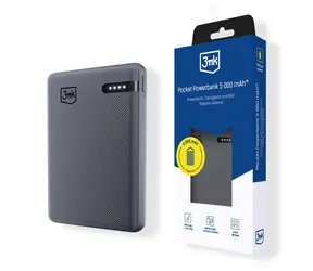 3mk Pocket 5000mAh grau / Powerbank / 12W / USB-C