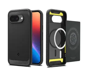 Spigen Rugged Armor MagSafe Schutzhülle für Google Pixel 9a mattschwarz