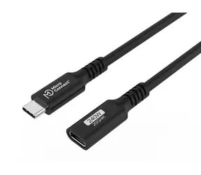 MicroConnect USB3.2CC05EX Verlängerungskabel USB-C 3.2 Gen 2x2 0,5m schwarz / 1x USB-C(M) / 1x USB-C(F) / 100W