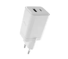 Allity ATC-01-45WAC Dual USB Schnellladegerät GaN 45W weiß / 1xUSB-A / 1xUSB-C / PD / QC