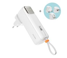Epico UltraPack 2in1 5000mAh Reise-Powerbank und Netzteil ET30 weiß
