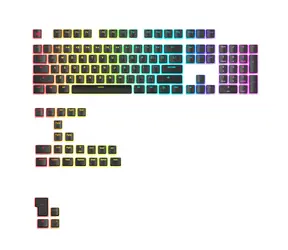 Glorious Aura V3 Keycaps 131 Stück schwarz / Keycaps für GMMK-Tastaturen / 131 Tasten / ISO-Layout / PBT / Doubleshot / US