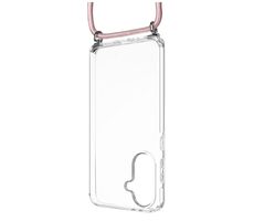 FIXED Pure Neck Case mit abnehmbarem rosa Umhängeband für Samsung Galaxy A36 5G/A56 5G