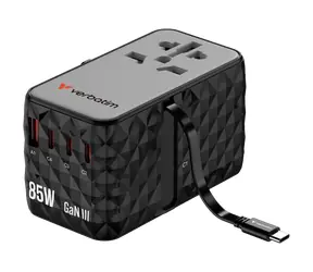 Verbatim 32127 Travel Universal GaN Ladeadapter 85W Schwarz / 3x USB-C / 1x USB-A / QC / PD