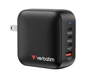 Verbatim 32231 Reise-Universal-Mini-GaN-Ladeadapter 100 W Grau / 3x USB-C / 1x USB-A / QC / PD