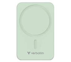 Verbatim Charge 'n' Go Essentials Magnetische kabellose Powerbank 20000 mAh Grün / USB-C / MagSafe / 15-35 W