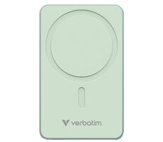 Verbatim Charge 'n' Go Essentials Magnetische kabellose Powerbank 5000 mAh Grün / USB-C / MagSafe / 15-20 W