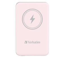 Verbatim Charge 'n' Go Magnetische kabellose Powerbank 5000 mAh Rosa / USB-C / MagSafe / 15-20 W