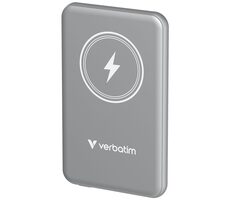 Verbatim Charge 'n' Go Magnetische kabellose Powerbank 5000 mAh Grau / USB-C / MagSafe / 15-20 W